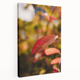 Large canvas depicting a fall landscape with orange and red foliage, ideal for kitchen wall art.