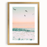 Extra large abstract art print with textured design in warm hues on a gold-framed canvas, ideal for living room decor.