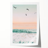 Extra large rolled print of a summer floral design in vibrant colors, ideal for art wall dining room or bathroom.