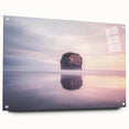 Acrylic glass artwork depicting stunning cliffs in a vibrant landscape scene, showcasing intricate details and colors, ideal for modern home decor.