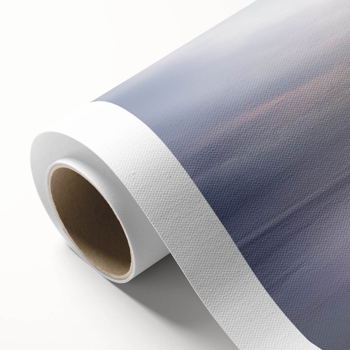Stunning rolled canvas artwork showcasing a vibrant landscape of cliffs against a vivid sky, perfect for home decor or artistic displays, securely packaged in a protective tube.