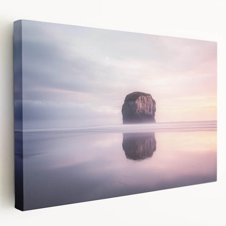 Stretched canvas artwork depicting scenic cliffs with vibrant colors and intricate details, ideal for enhancing modern home decor or office spaces.