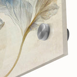 Close-up of vibrant abstract floral wall art design on acrylic glass, showcasing bold colors and intricate details, perfect for modern home decor.