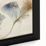 Vibrant close-up of abstract floral wall art on a framed canvas, showcasing intricate details and bold colors, ideal for modern home decor or artistic spaces.