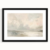 Abstract landscape wall art framed with a black mat, showcasing vibrant colors and intricate details, ideal for modern home decor and artistic spaces.