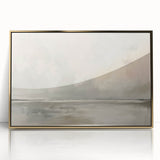 Framed abstract landscape wall art featuring vibrant gold accents, set against a deep blue background, perfect for modern home decor. Ideal for adding elegance and color to living spaces.