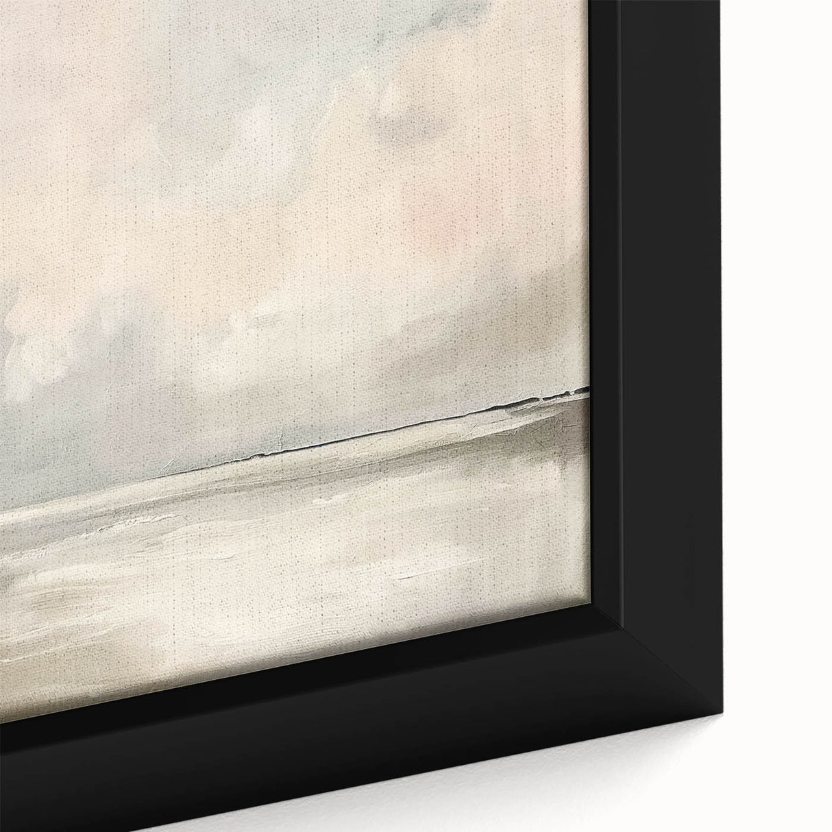 Abstract landscape wall art framed canvas with vibrant colors of blue, green, and gold, showcasing a textured finish that enhances its modern aesthetic. Perfect for elevating home decor in living spaces or offices.