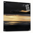 Modern Abstract Wall Art – Black and Gold Horizon Minimalist Canvas