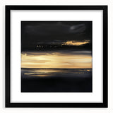 Modern Abstract Wall Art – Black and Gold Horizon Minimalist Canvas