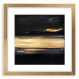 Modern Abstract Wall Art – Black and Gold Horizon Minimalist Canvas