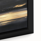 Modern Abstract Wall Art – Black and Gold Horizon Minimalist Canvas