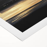 Modern Abstract Wall Art – Black and Gold Horizon Minimalist Canvas