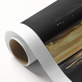 Modern Abstract Wall Art – Black and Gold Horizon Minimalist Canvas