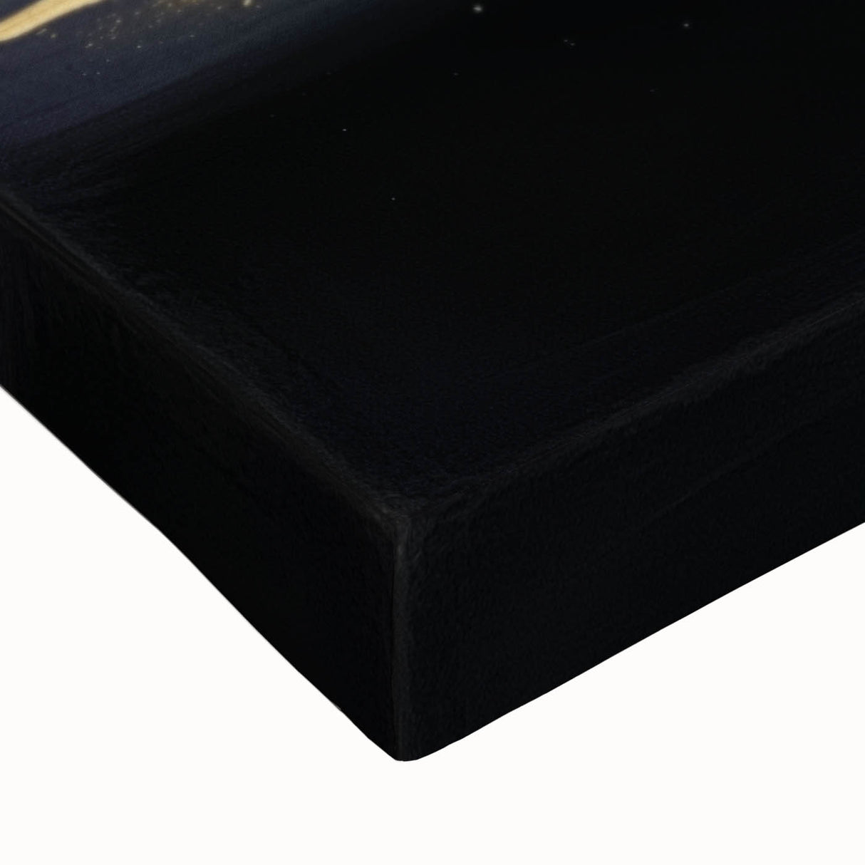 Modern Abstract Wall Art – Black and Gold Horizon Minimalist Canvas