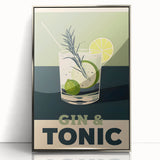 Mid-century modernist art depicting colorful abstract shapes on a silver-framed acrylic print, suitable for nursery wall art.