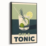 Black and white vintage poster art of a landscape on framed canvas, suitable for bedroom decor.