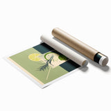 Extra large rolled print featuring detailed floral art in soft pastel shades, suitable for bathroom or living room decor.