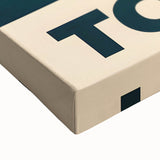 Large art of a black and white landscape painting on stretched canvas, ideal for bedroom wall decor.