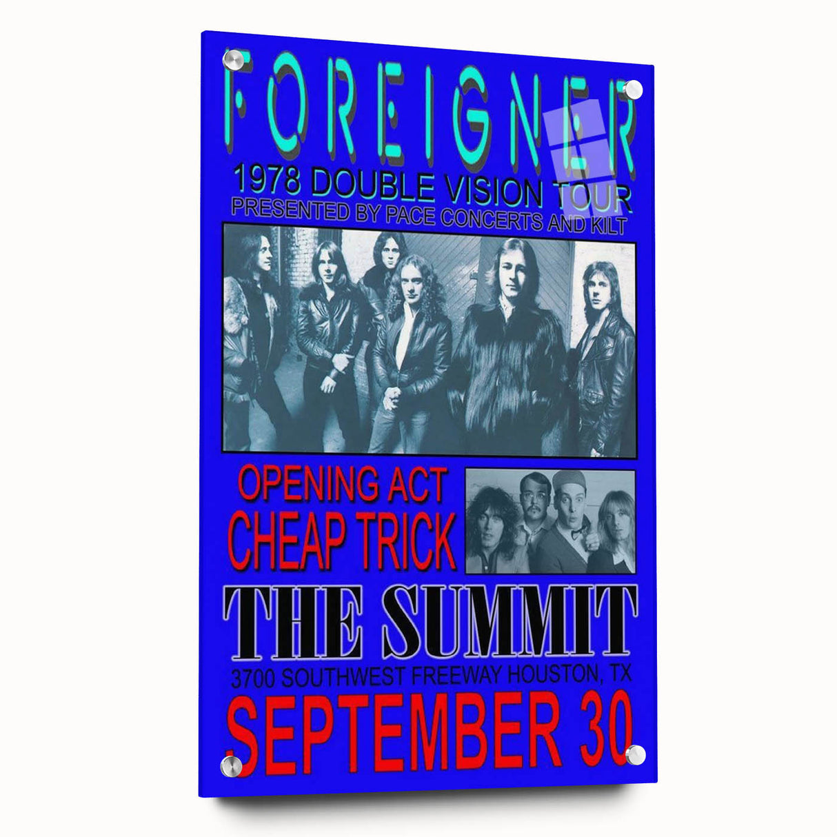 Foreigner Retro Wall Art - Vintage 1978 Double Vision Tour Poster