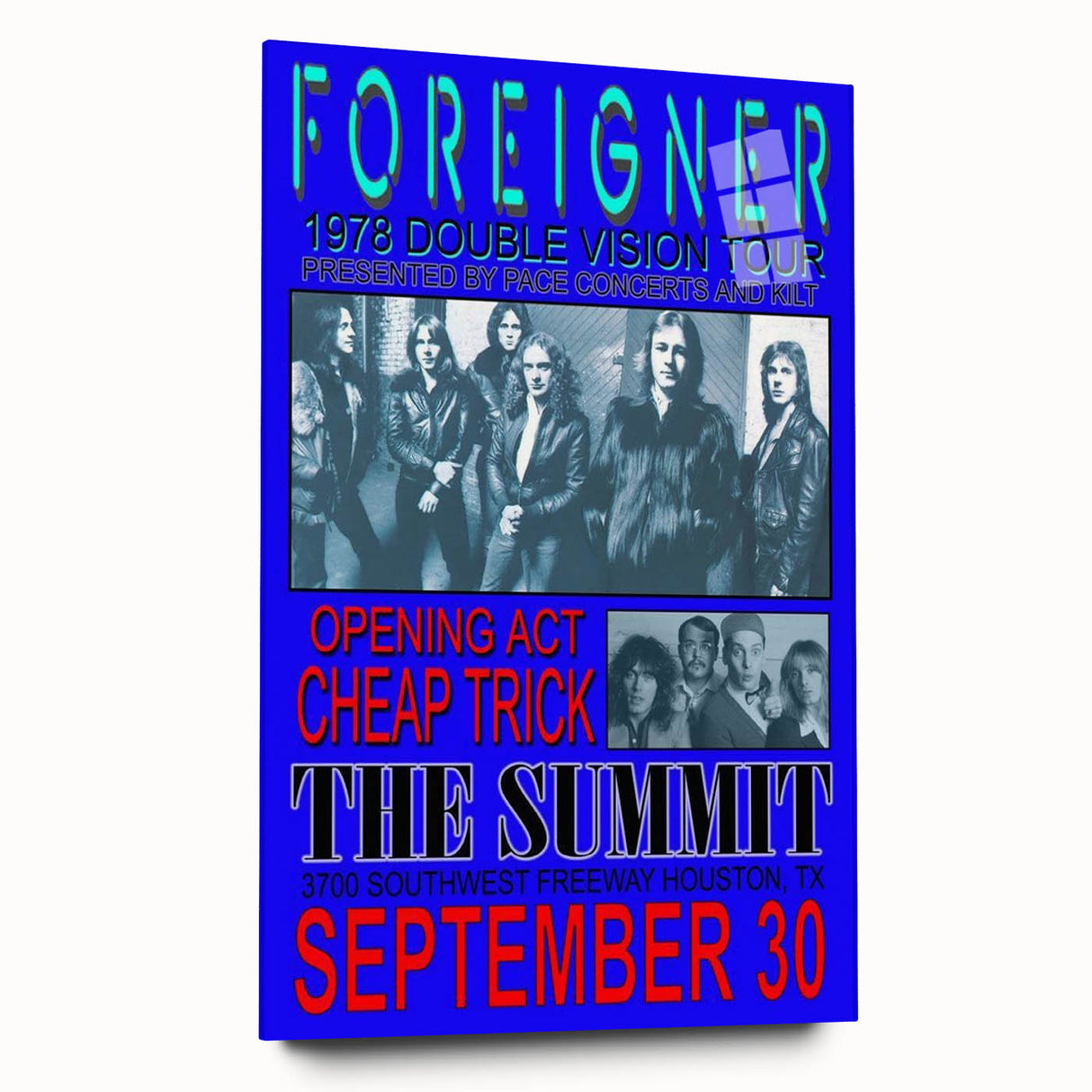Foreigner Retro Wall Art - Vintage 1978 Double Vision Tour Poster