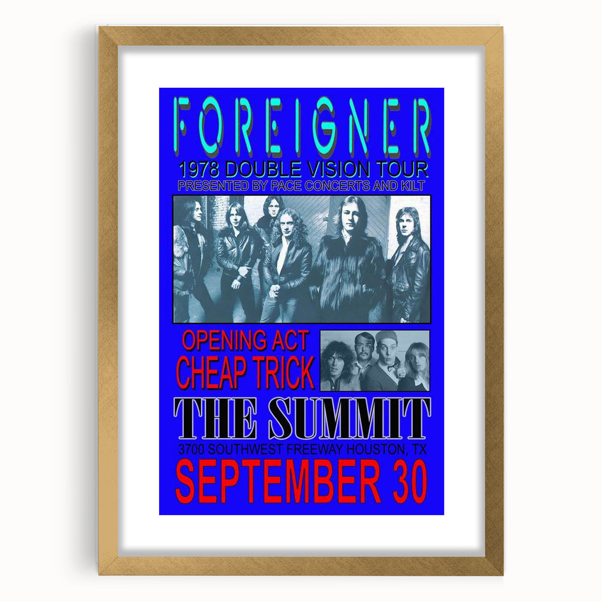 Foreigner Retro Wall Art - Vintage 1978 Double Vision Tour Poster