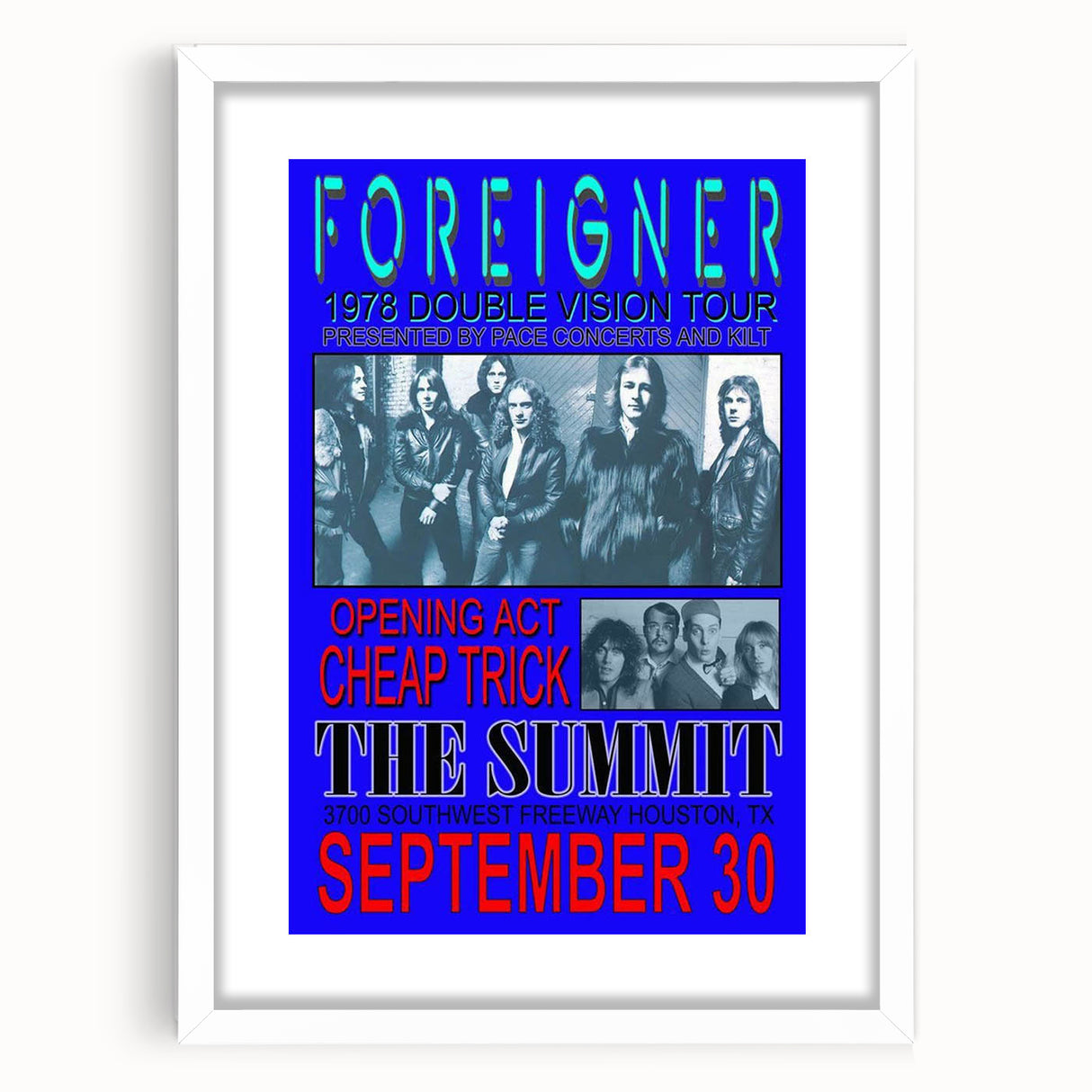 Foreigner Retro Wall Art - Vintage 1978 Double Vision Tour Poster