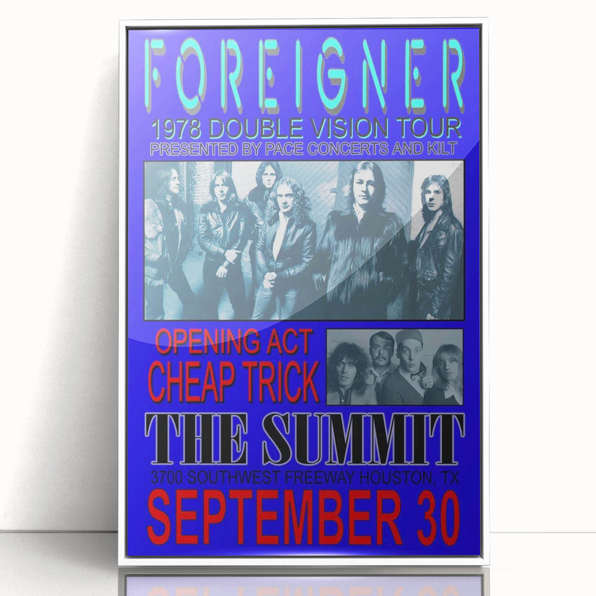 Foreigner Retro Wall Art - Vintage 1978 Double Vision Tour Poster