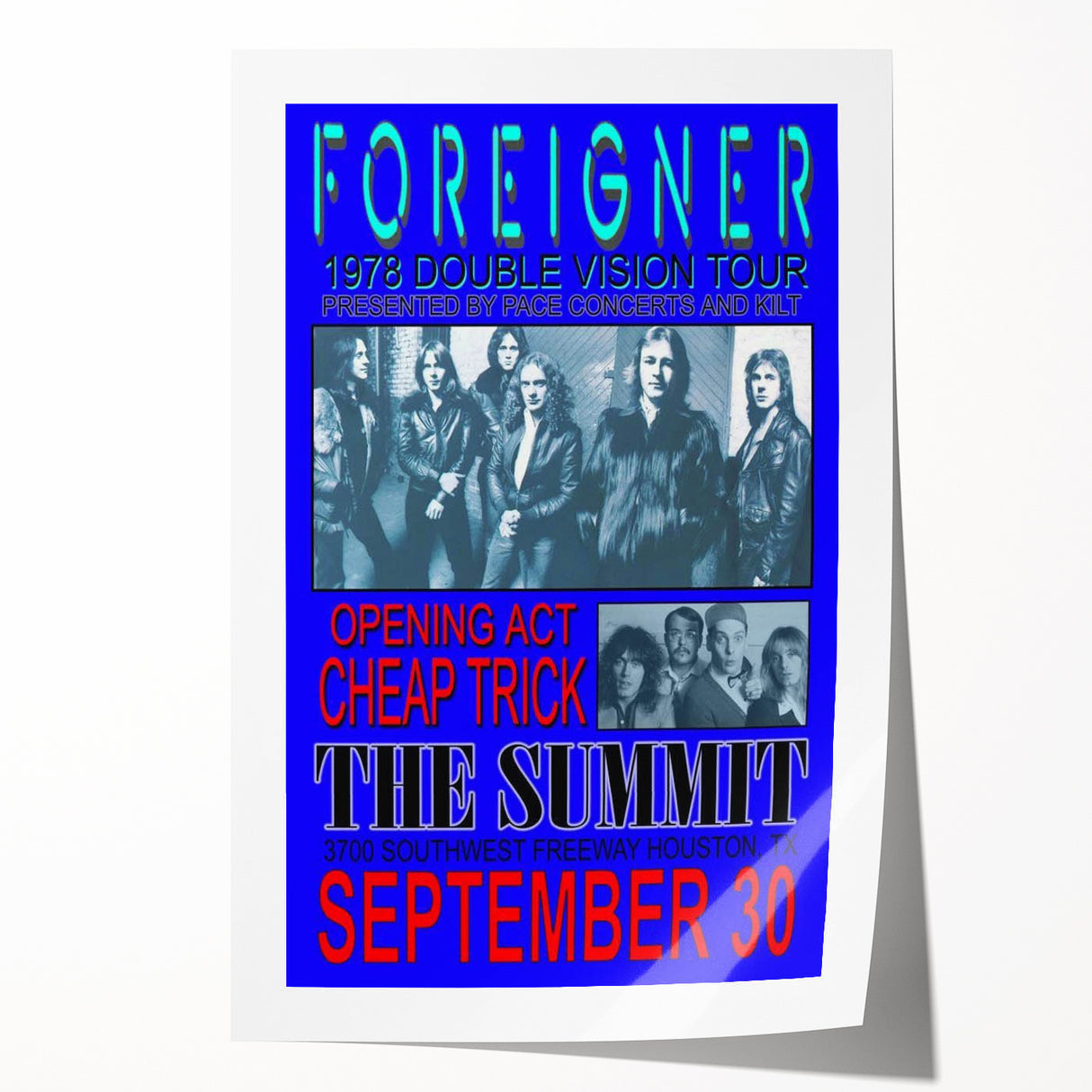 Foreigner Retro Wall Art - Vintage 1978 Double Vision Tour Poster