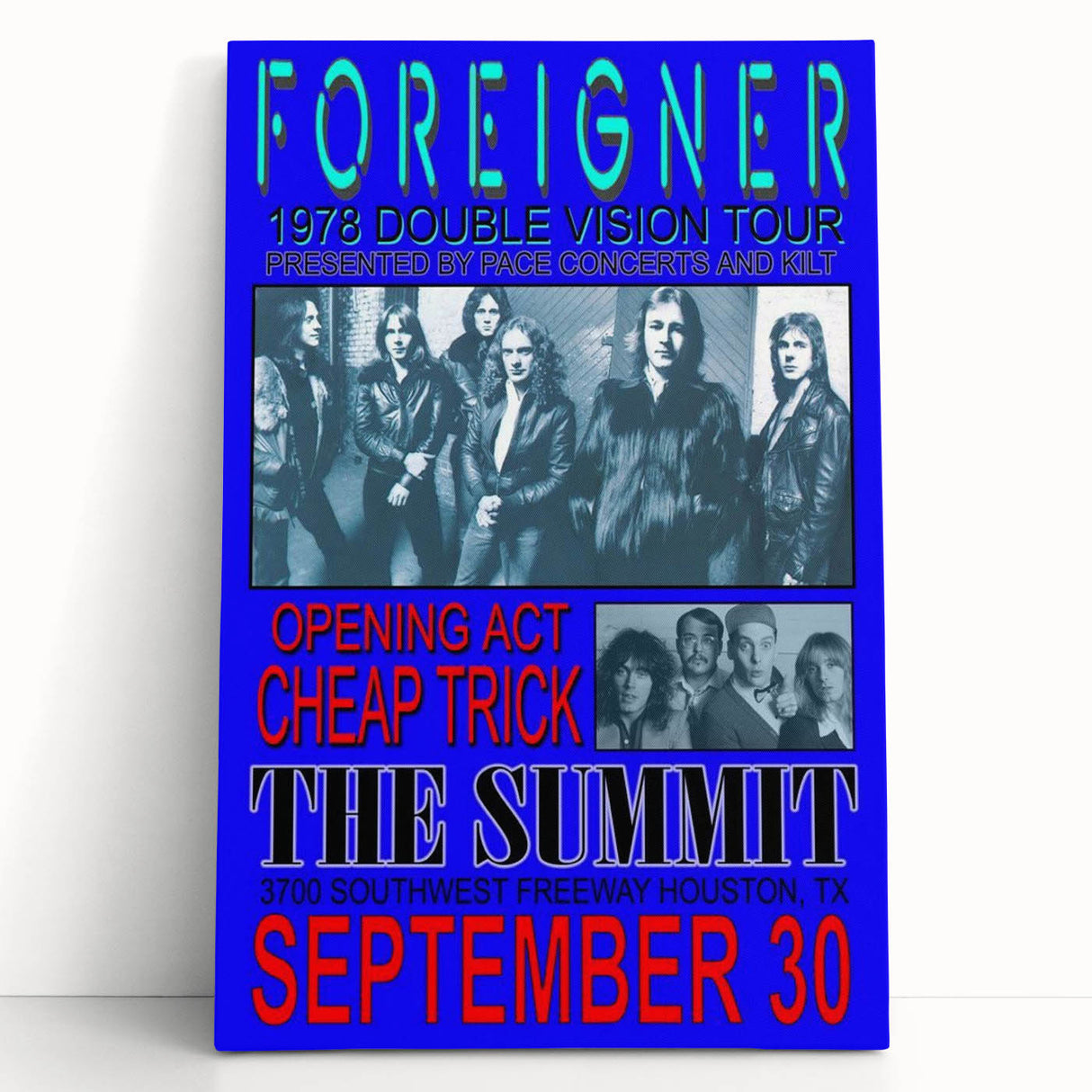 Foreigner Retro Wall Art - Vintage 1978 Double Vision Tour Poster