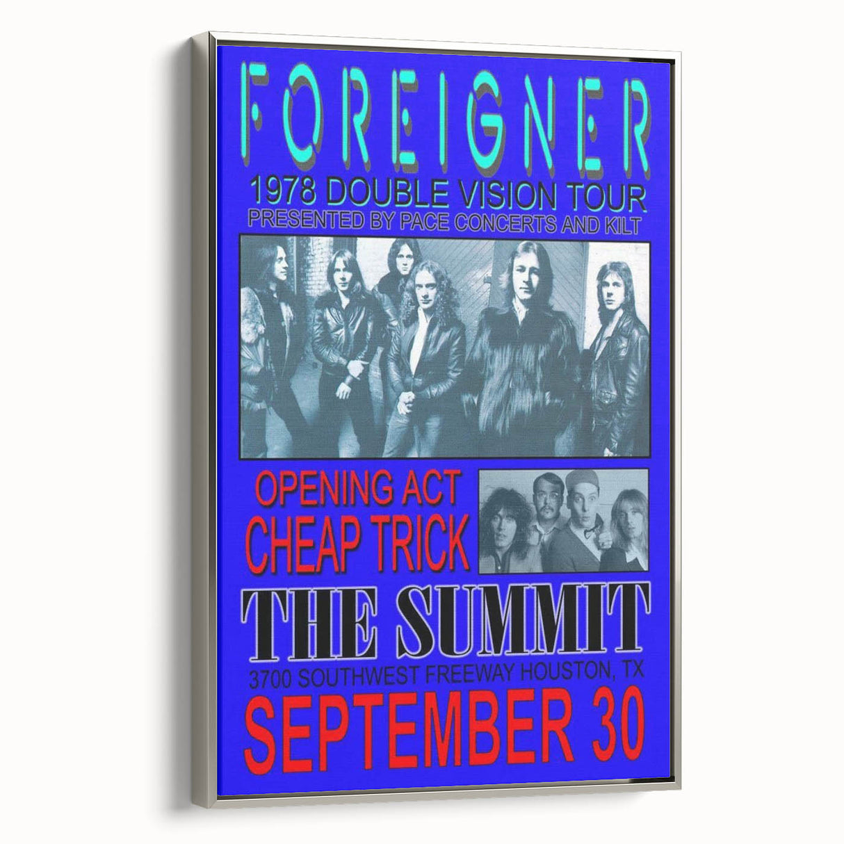 Foreigner Retro Wall Art - Vintage 1978 Double Vision Tour Poster