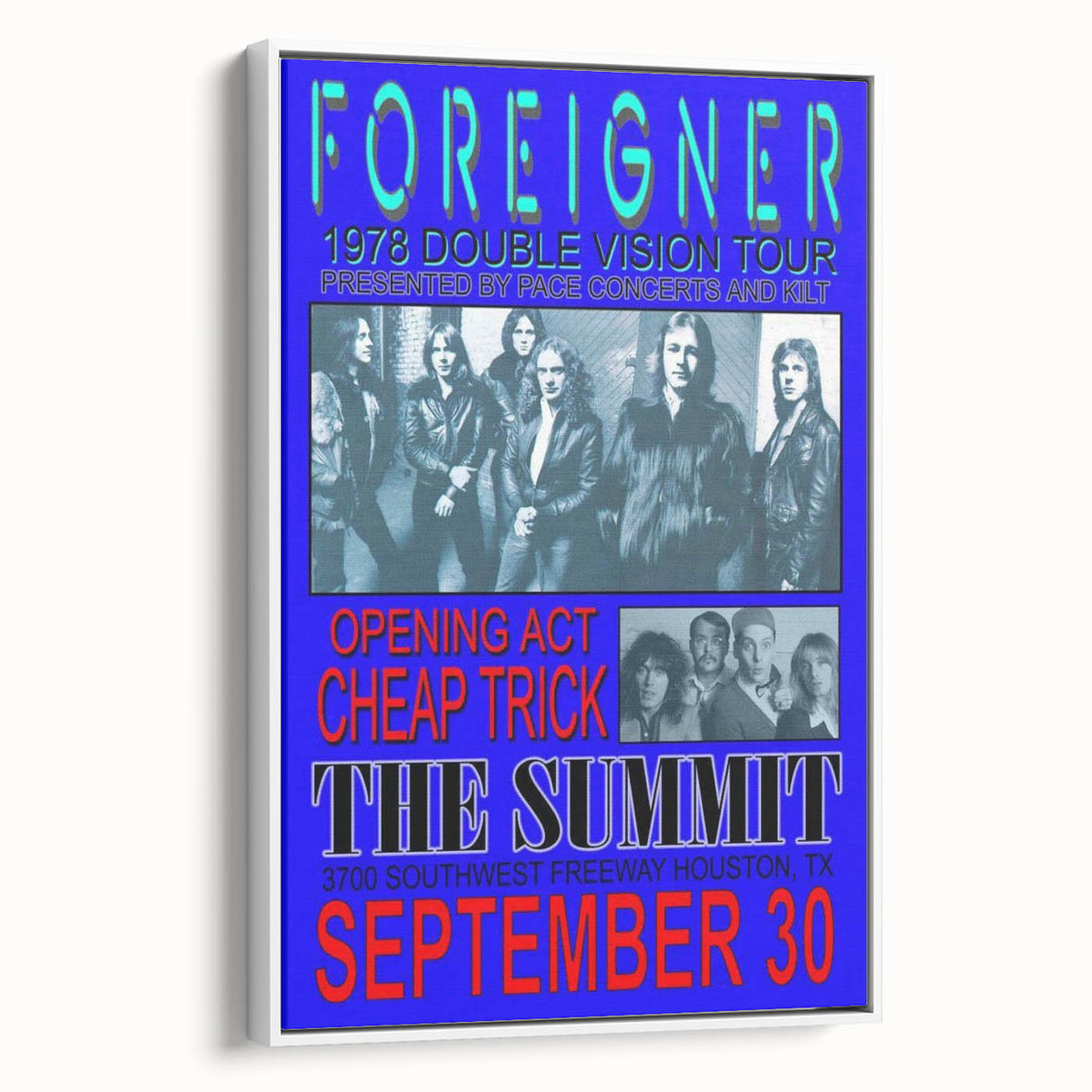 Foreigner Retro Wall Art - Vintage 1978 Double Vision Tour Poster