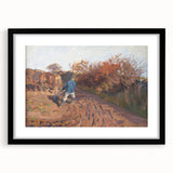 Realism Art Print of a Plowman at Work - Classic Rural Scene