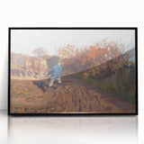 Realism Art Print of a Plowman at Work - Classic Rural Scene