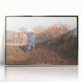 Realism Art Print of a Plowman at Work - Classic Rural Scene
