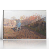 Realism Art Print of a Plowman at Work - Classic Rural Scene