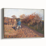 Realism Art Print of a Plowman at Work - Classic Rural Scene