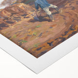 Realism Art Print of a Plowman at Work - Classic Rural Scene