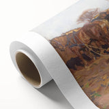 Realism Art Print of a Plowman at Work - Classic Rural Scene