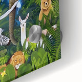 Jungle Safari Boys Room Wall Art – Wild Animal Adventure