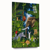 Jungle Safari Boys Room Wall Art – Wild Animal Adventure