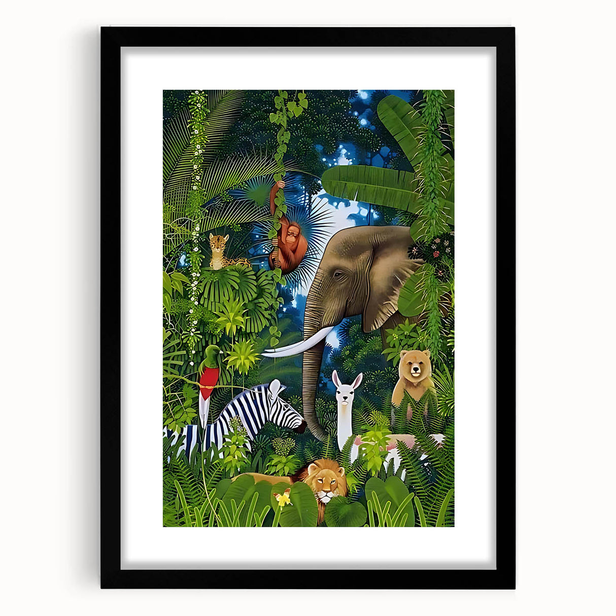 Jungle Safari Boys Room Wall Art – Wild Animal Adventure