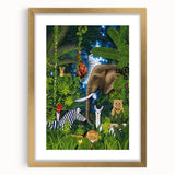 Jungle Safari Boys Room Wall Art – Wild Animal Adventure