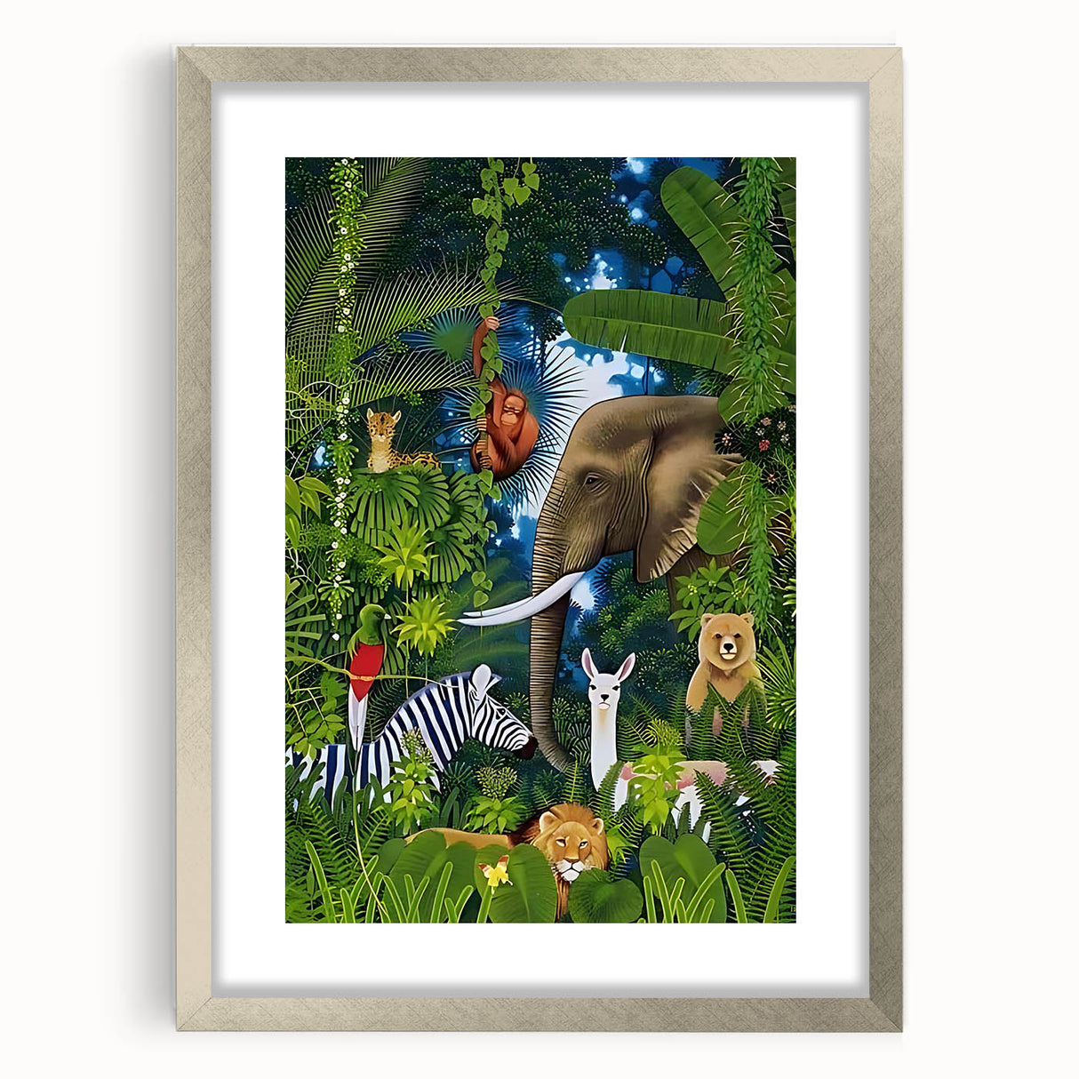 Jungle Safari Boys Room Wall Art – Wild Animal Adventure