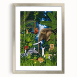 Jungle Safari Boys Room Wall Art – Wild Animal Adventure