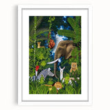 Jungle Safari Boys Room Wall Art – Wild Animal Adventure