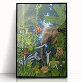 Jungle Safari Boys Room Wall Art – Wild Animal Adventure