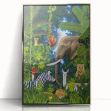 Jungle Safari Boys Room Wall Art – Wild Animal Adventure