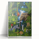 Jungle Safari Boys Room Wall Art – Wild Animal Adventure
