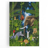 Jungle Safari Boys Room Wall Art – Wild Animal Adventure