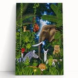 Jungle Safari Boys Room Wall Art – Wild Animal Adventure